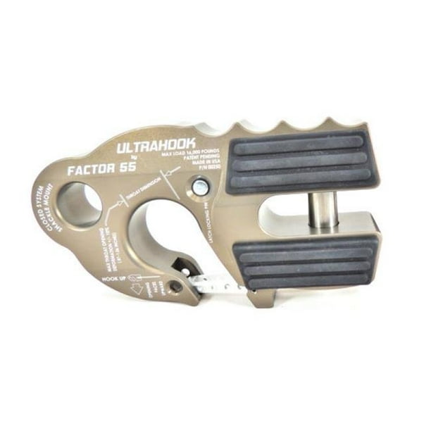 Factor 55 UltraHook Winch Hook with Shackle Mount Gray Factor 55 UltraHook Winch Hook with Shackle Mount Gray